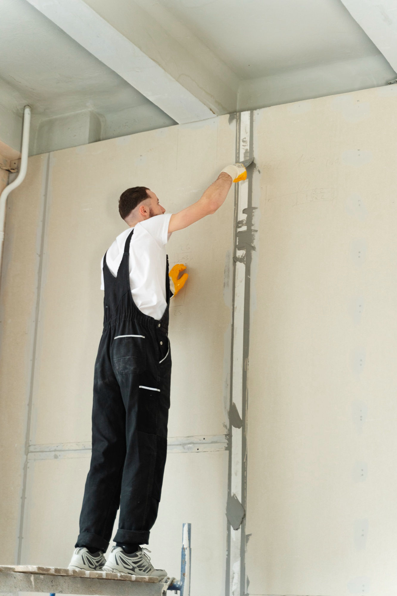 Engineer working at industrial building.